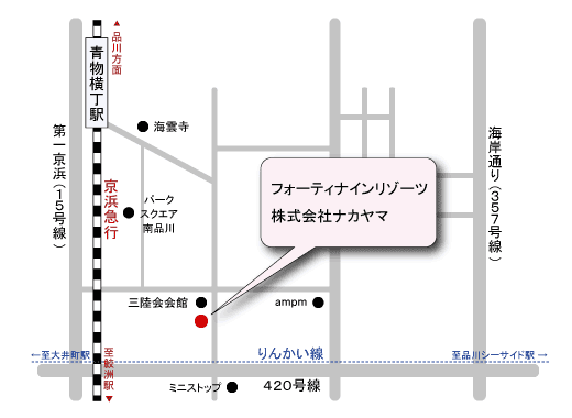 フォーティナインリゾーツ所在地 地図